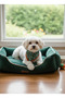 Dog Motif Pattern Triangle Scarf Bandana with Tie - 2