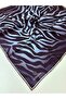 Black Indigo Zebra Print Tivil Silk Scarf-6259-9-KVS0810 - 2