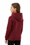 Girl's Burgundy Hooded Pocket 3 Thread Sweatshirt Bgl-St04998 - 2