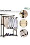 Heavy-Duty Metal Clothing Rack with Wheels – 78x42x150 cm | Up to 50 kg - 6