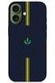 iPhone 17 Case Hd Pattern Printed Back Cover - Yellow Navy Blue
