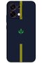 Oppo A6 Pro 4g Case Hd Pattern Printed Back Cover - Yellow Navy Blue