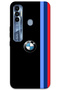 Tecno Spark 7 Pro Case Hd Pattern Printed Back Cover - Black Three Stripes