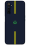 Realme 6 Pro Case Hd Pattern Printed Back Cover - Yellow Navy Blue