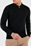 100% Wool Regular Fit Half Zip Polo Neck Sweater Men's Polo Neck Sweater 55125 14290 0 - 3