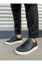 Jy165 Elite Lace-Up Skin Men's Casual Sneaker Shoes Cbt - Black - 2