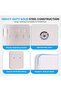 48-Key Metal Wall-Mounted Key Cabinet with Key Lock (White) - 5