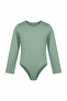 Woolkin Girls' Furry Inside Snap-On Bodysuit with Long Sleeves