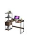 Compact Home Office Setup with Desk and Shelving Unit 120 cm - 2