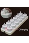 Rechargeable Candles Flameless Flickering Candles Tealights Set 12 Pieces White - 2