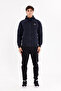 Two Piece Sports Tracksuit Set with Side Panel Detail Zippered Hooded Top and Bottom with Pockets