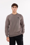 Minimal Logo Crew Neck Ribbed Cuff Comfortable Fit Transitional Sweatshirt - 6