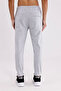 Melange Textured Elastic Waist Side Pockets Single Back Pocket Skinny Leg Sweatpants - 3