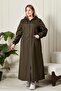 Women's Plus Size Full Length Trench Coat