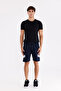 Double Stripe Tape Detailed Lace-Up Side Pocket Super Cotton Comfortable Fit Shorts - 5