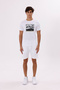 Crew Neck Relaxed Fit Soft Textured Front Printed Short Sleeve T-Shirt