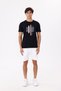 Front Printed Geometric Pattern Crew Neck Comfortable Fit Breathable Cotton Short Sleeve T-Shirt