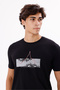 Mountain Graphic Crew Neck Letter Detail Comfortable Fit Cotton T-Shirt - 6