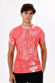 Modern Print Detailed Lightweight Jersey Fabric Comfortable Fit Crew Neck T-Shirt - 5
