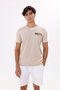 Crew Neck Short Sleeve Comfortable Fit Cotton Sports T-Shirt with Chest Print Detail - 6