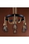 6 Lights American Industrial Iron Cage Pendant Light Fixture w Hemp Rope Ceiling Chandelier