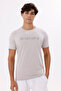 Crew Neck Short Sleeve T-Shirt with Front Print Lettering Detail - 5
