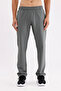 Flat Leg Comfortable Fit Sports Sweatpants with Side Pockets and Elastic Waistband