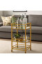 3-Tier Bar Cart with Clear Glass Shelves & Welded Metal Frame – No Installation Needed - 7