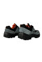 POWER Men's Grey-Orange Steel Toe Suede Work Safety Shoes - 6