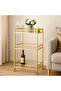 3-Tier Bar Cart with Clear Glass Shelves & Welded Metal Frame – No Installation Needed - 6