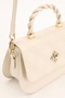Cream Patent Leather Women's Shoulder Bag 930180 - 3