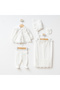 Lora Floral 5-Piece Organic Hospital Discharge Set 100% Cotton Newborn Baby Girl - 6