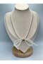 Bow Detail Pearl Necklace (Brass Plated)