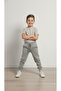 Children's Unisex Elastic Cuffed Lace-Up 2 Thread Cotton Gray Sweatpants School and Daily Use - 2