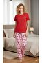 Women's Red Strawberry Printed Pajama Set - 3