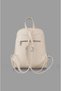 Women's Backpack Three Compartments Suitable for Daily Use Cream - 3