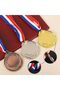 3 Pcs Number Medals Metal Gold Silver Bronze with Ribbon 2 inches - 7