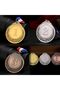 3 Pcs Number Medals Metal Gold Silver Bronze with Ribbon 2 inches - 4