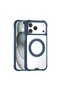 iPhone 17 Pro Case M-Safeli Ring Stand Airbag Design Obsidian Series Cover Navy Blue - 2