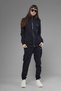 Unisex Regular Fit Interlock Pique Sweatshirt with Mock Neck Zipper Pockets - Navy Blue - 2