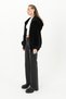 Plush Coat with Hat and Zipper Black 32094 - 4