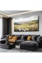 Yellow Tree Wrap framed (60x120 cm ) – Large Nature Landscape Painting for Home & Office