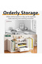 Desktopshelf for Multipurpose Use Floor Standing Storage Cabinet Bookcase 56cm White Color - 6
