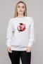 Attack on Titan Alice Madness Returns Printed White Women's Knitted Sweatshirt Long Sleeve