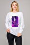 Queen Bohemian Rhapsody Post Printed White Women's Knitted Sweatshirt Long Sleeve