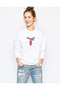 Stranger Things Scoops Ahoy Men Uniform Printed White Women's Knitted Sweatshirt Long Sleeve