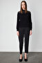 Tulle Detailed Collar Stone Trim Knit Sweater 60343-26K - 2