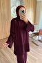 Liora Premium Rayon Hijab Set - Burgundy - 7