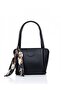 Women's Scarf-Detailed Zipper-Closure Shopper Hand and Shoulder Bag