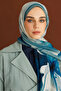 Navy Blue Pure Pattern Hebei Silk Shawl